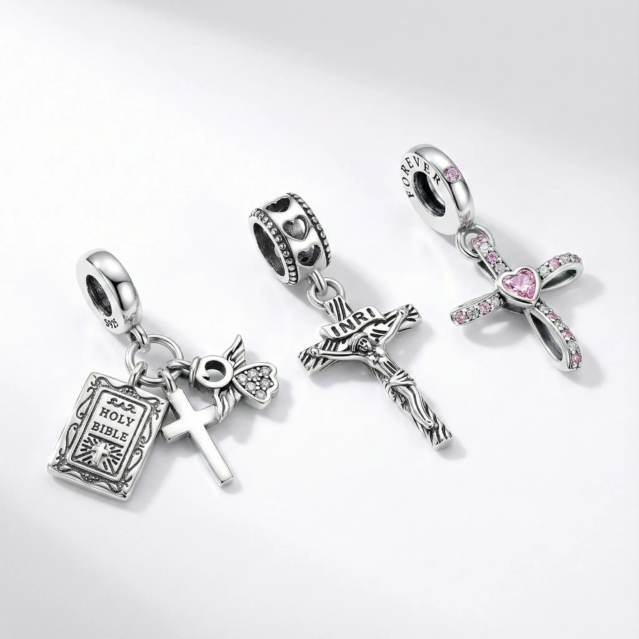 cross 925 silver charms