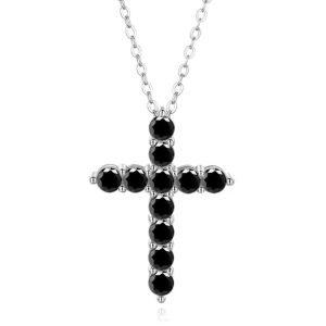 Black Diamond Cross Necklace – Selah