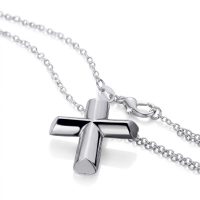 Chunky Silver Cross Necklace 925 silver sterling