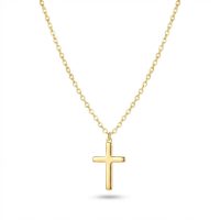Gold Plated Stainless Steel Cross Necklace