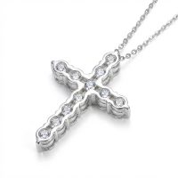moissanite cross necklace