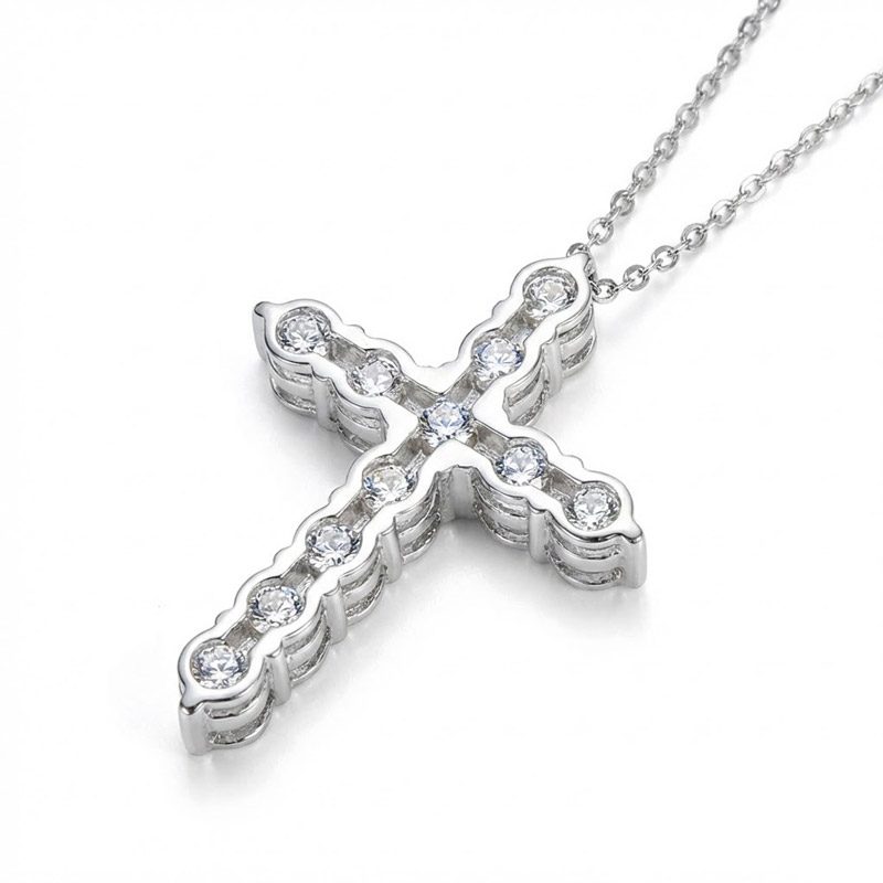 moissanite cross necklace moissanite cross necklace