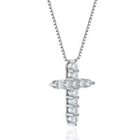 moissanite cross necklace box chain