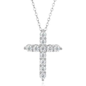 moissanite cross necklace