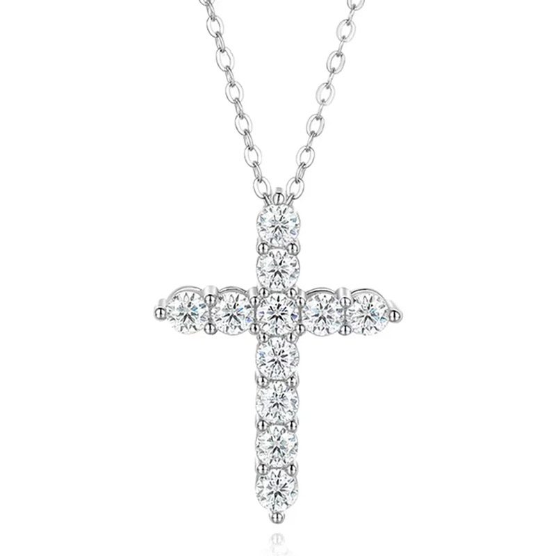 moissanite cross necklace