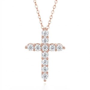 Moissanite Cross Necklace Women – Selah