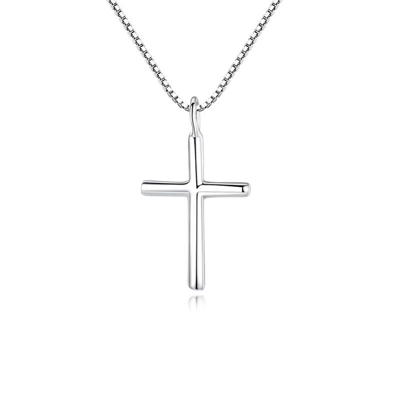 simple cross necklace 925 silver sterling