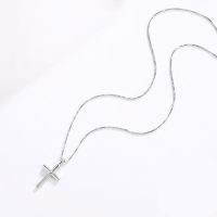 simple cross necklace catholic 925 silver sterling