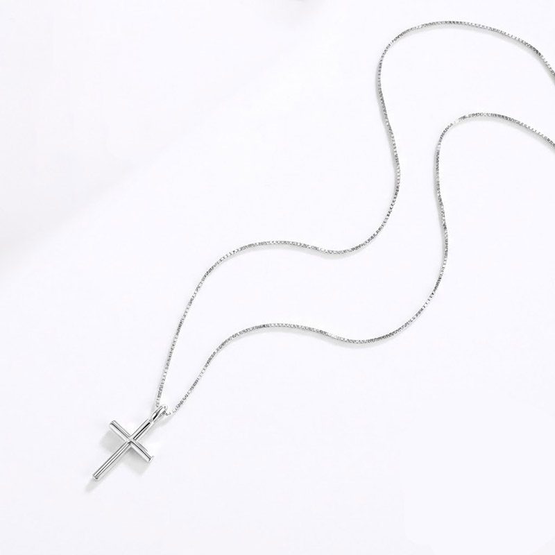 simple cross necklace catholic 925 silver sterling simple cross necklace catholic 925 silver sterling