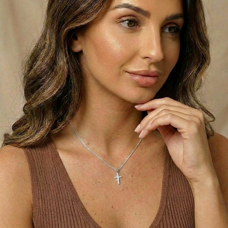 stainless steel cross necklace silver stainless steel cross necklace silver for womens