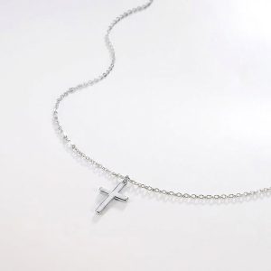 Stainless Steel 316L Cross Necklace Silver Chain length: 14 in | 16 in | 18 in | 20 in | 22 in | 24 in