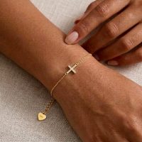 18k Gold plated Cross Bracelet for Women