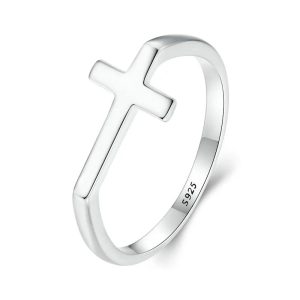 925 Cross Silver Sterling Ring