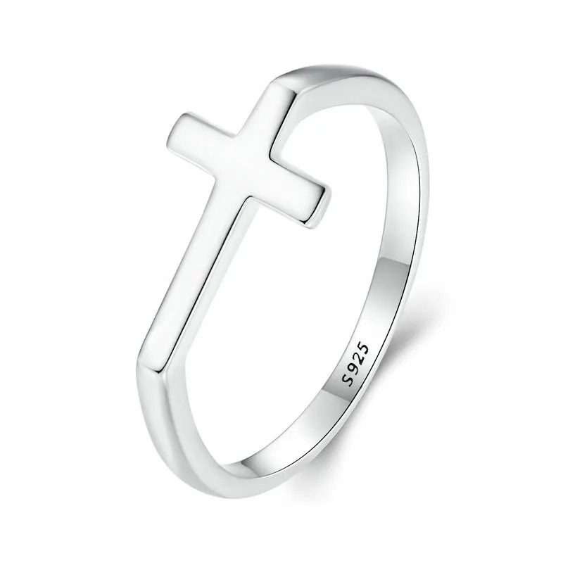 925 Cross Silver Sterling Ring