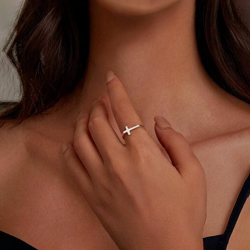 925 Cross Silver Sterling Ring for womens or mens 925 Cross Silver Sterling Ring for womens or mens