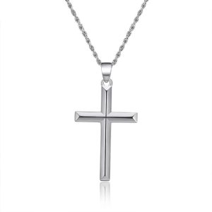 925 Italy Silver Cross Necklace