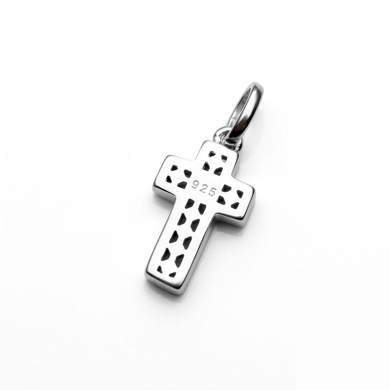 Black Cross Pendant dainty 925 sterling silver Black Cross Pendant dainty 925 sterling silver no chain