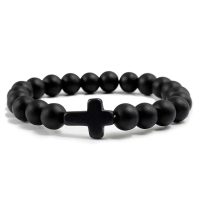 Black Onyx Cross Bracelet