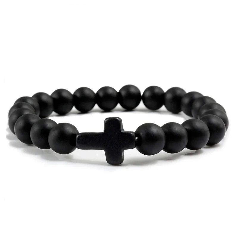 black onyx cross bracelet Black Onyx Cross Bracelet