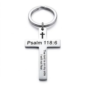 christian cross keychain​ petra