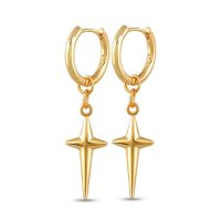 dangle cross earrings men