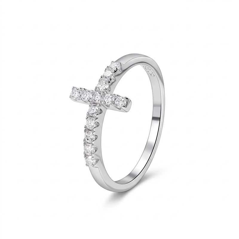 diamond cross rings for women