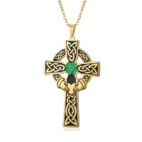 Gold Irish Cross Necklace for mens