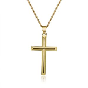 Gold Plated Cross Necklace 18k