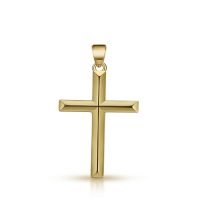 Gold Plated Cross Pendant 18k plated, base 925 silver sterling, no chain
