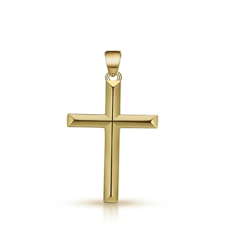 Gold Plated Cross Pendant 18k plated, base 925 silver sterling, no chain Gold Plated Cross Pendant 18k plated, base 925 silver sterling, no chain