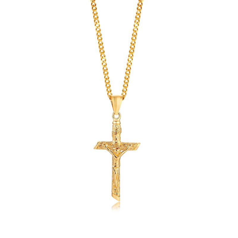 large crucifix necklace for men calvaire