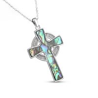 Mens Irish Cross Necklace backside