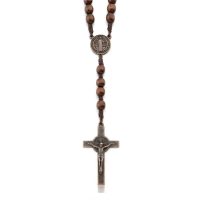 Mens Rosary Necklace wooden