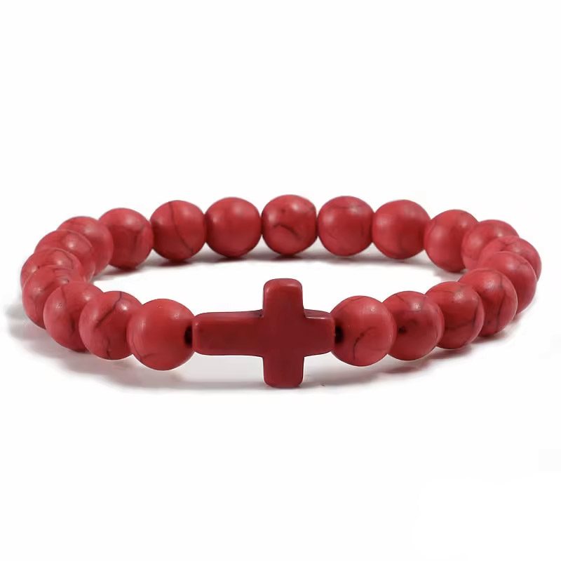 Red Cross Bracelet​ beaded