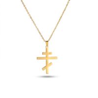 russian orthodox cross necklace gold