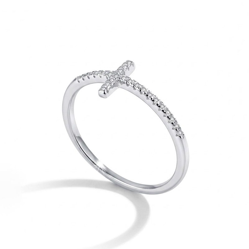 Sideways Cross Ring 925 sterlign silver with zircon cubic diamond Sideways Cross Ring 925 sterlign silver with zircon cubic diamond