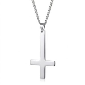 Silver Upside Down Cross Necklace – Pyrrus