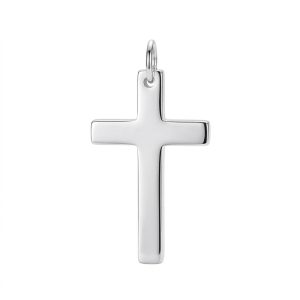 simple silver cross pendant