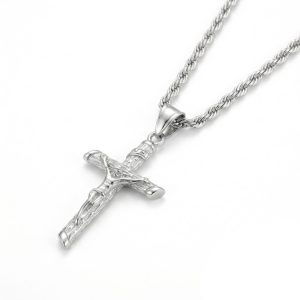 stainless steel crucifix necklace signum