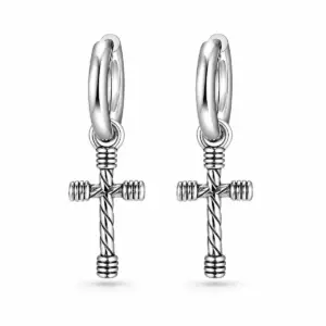 Rope Cross Earrings Men Style – Ferro