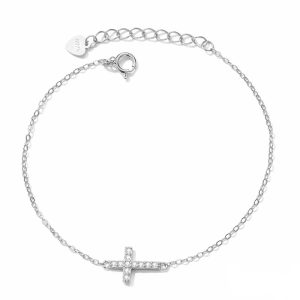 sterling silver cross bracelet