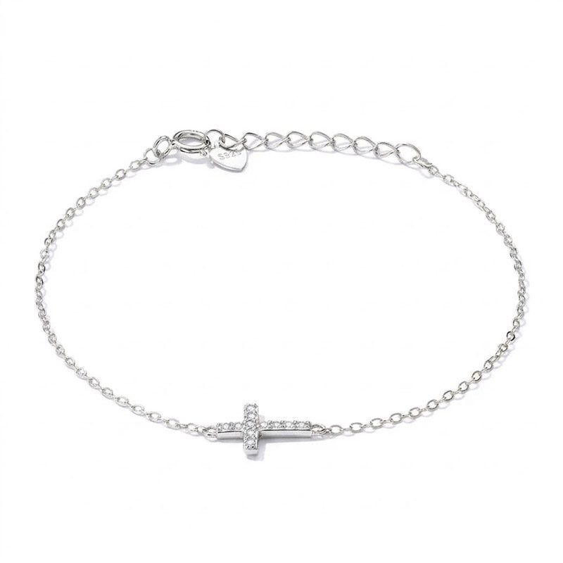 925 Sterling Silver Cross Bracelet ajustable 925 Sterling Silver Cross Bracelet ajustable