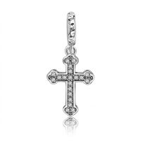 925 Sterling Silver Cross Charm bracelet or necklace