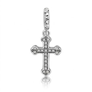 925 Sterling Silver Cross Charm bracelet or necklace