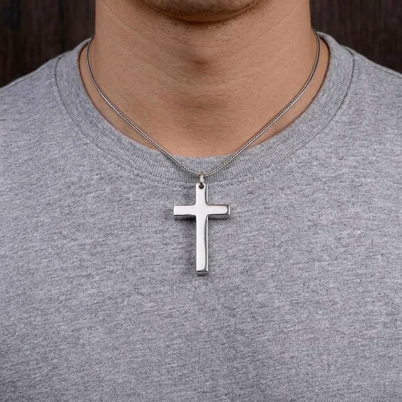 925 Sterling Silver Cross large Pendant for Mens 925 Sterling Silver Cross large Pendant for Mens