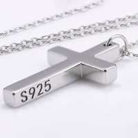 925 Sterling Silver Cross large Pendant for Mens, no chain
