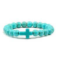 Turquoise Beaded Cross Bracelet
