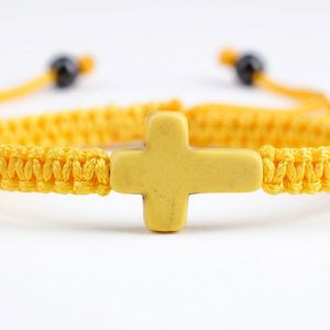 Cross Friendship Bracelet​ yellow adjustable
