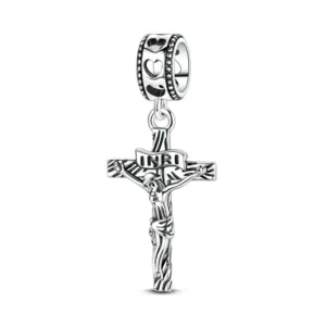 Crucifix Charm for bracelet 925 silver sterling