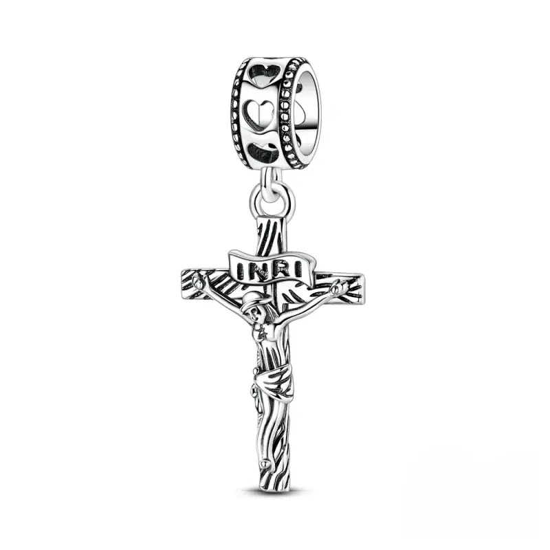 Crucifix Charm for bracelet 925 silver sterling